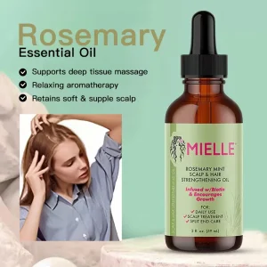 Njega kose Eterično ulje Ruzmarin Pepermint Ulje za jačanje kose Hranljivi tretman za ispucale vrhove i suhu kosu Mielle Organic Hair – NEGA KOSE